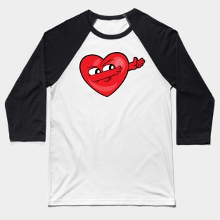 Valentine's Day Dabbing Dab Heart Baseball T-Shirt